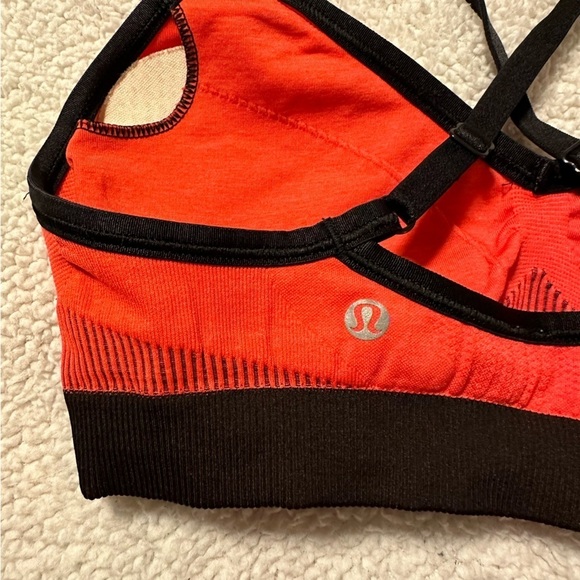 Lululemon Hold Your Om Bra Seamless Heathered Grapefruit Orange - Picture 7 of 11